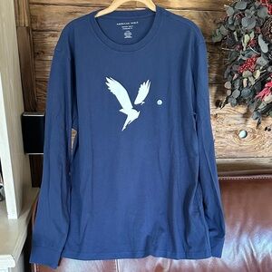 American Eagle Outfitters Navy Long Sleeve Tee